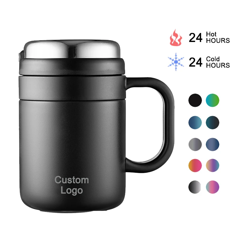 

Tafuco 500 ML Insulated Stainless Steel Thermo Tea Cup with Tea Strainer, Customized colors acceptable