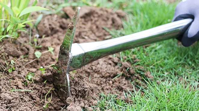 
Stainless Steel Garden Hoe Pick Multipurpose Hand Tool 15 Inch Gardening Cultivator Digging Weeding Seeding Turning Soil 