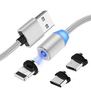 LED Round Magnetic 3 1 USB Charging Cable – 1 Metre