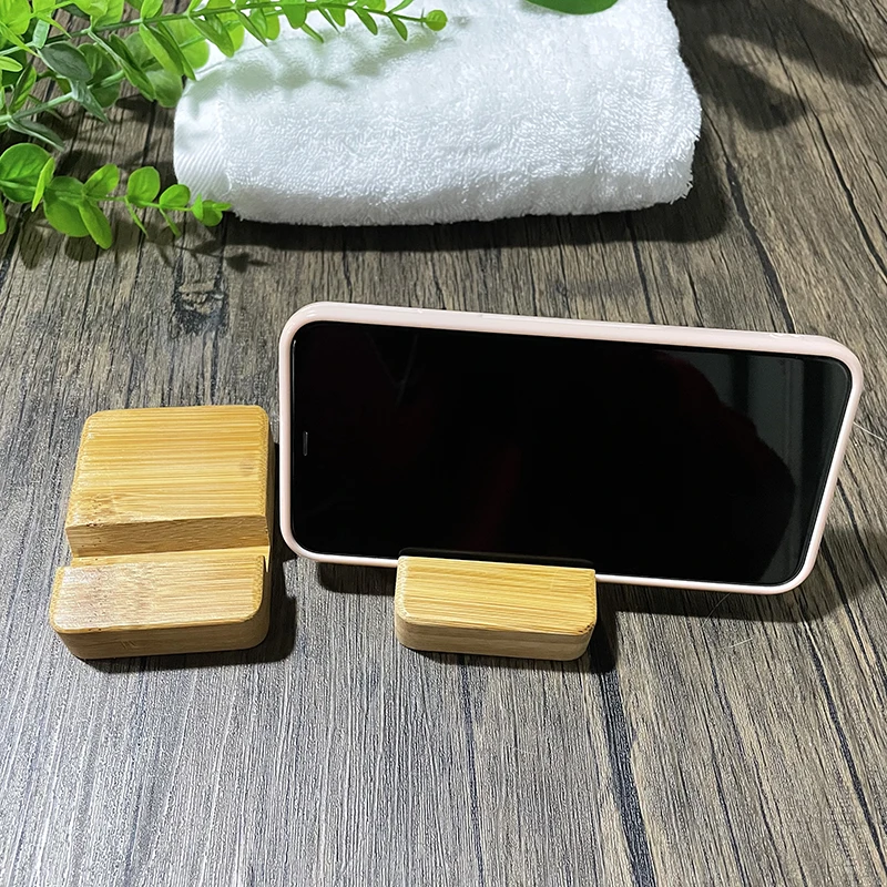 

Manufacturer Wholesale Custom Universal Cellphone Bamboo Mobile Phone Stand Wood Phoned Holder