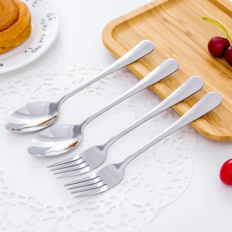 

Small Stainless Steel Spoon Portable Household Tableware Children's Rice Fork