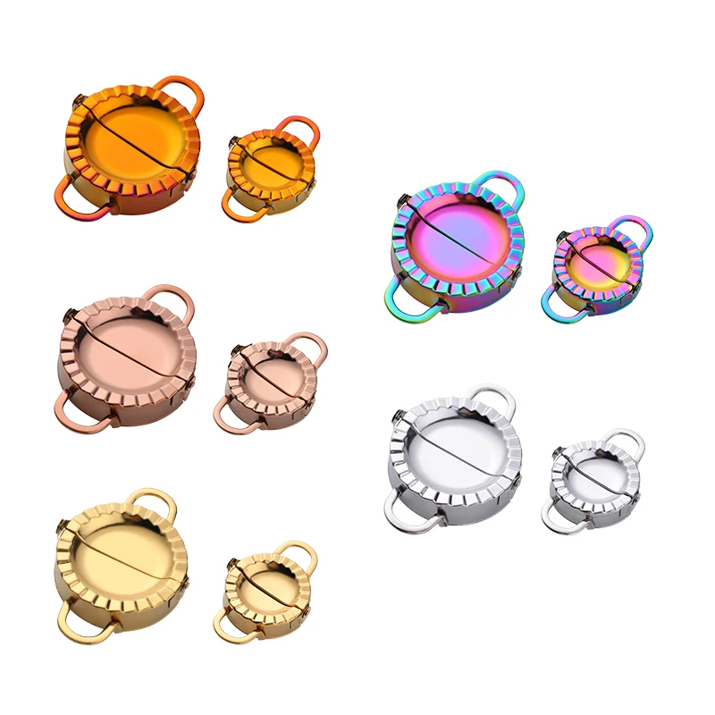 

Stainless Steel Dumpling Maker Manual Empanada Press Mold Dumpling Mold, Silver,gold,rose gold, rainbow no.0, rainbow no.3