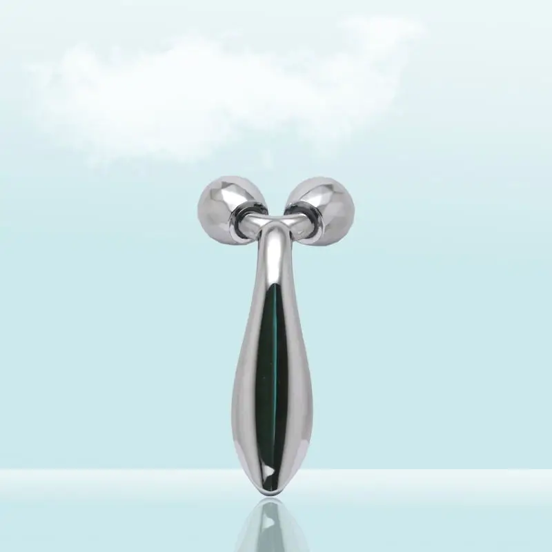 

Beauty Body Germanium 3D Face Lifting Anti-aging Face Roller Lift Massage Face Roller, Silver + customize