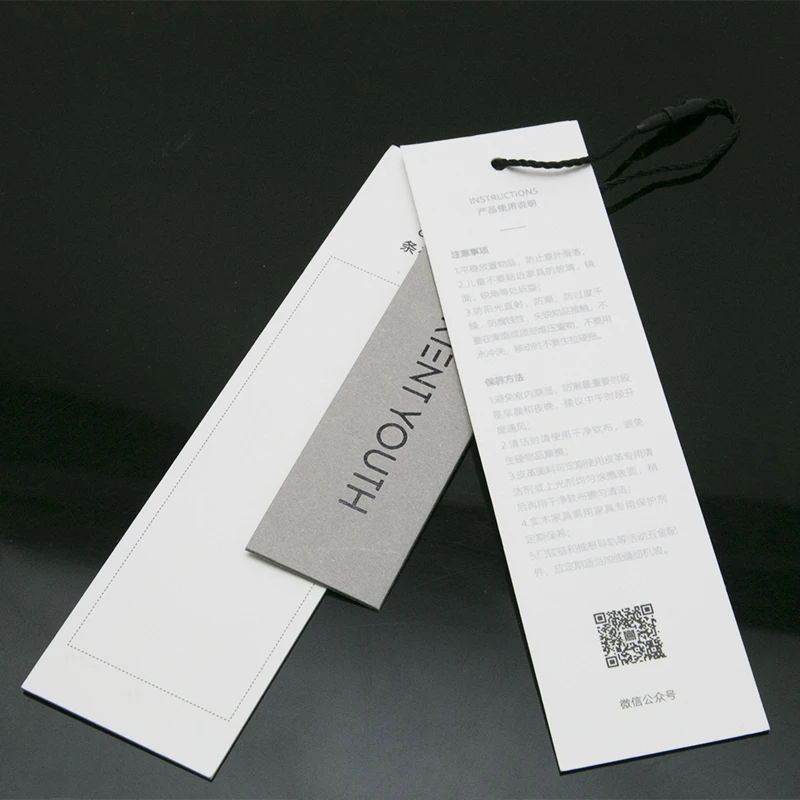 

Spring Best Price White Grey Strip Sweater Custom Paper Hang Tag