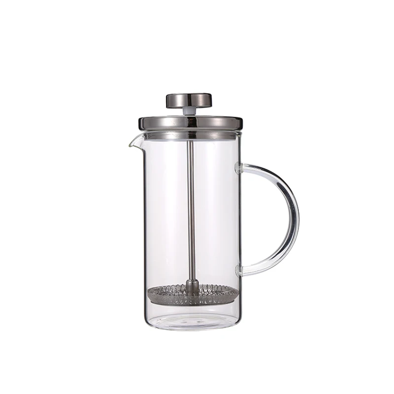 

Custom Size High Quality Hot Brew Glass Coffee French Press Pot, Silver, black, copper, red,