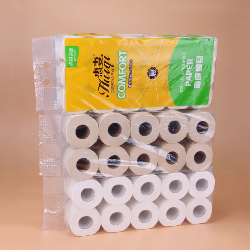 

Factory Price Free Sample Virgin Pulp 3 Layer Soft toilet roll paper For Bathroom, White/ unbleached or customizable