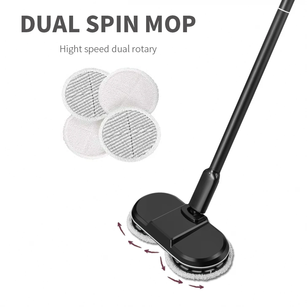 

Hands-Free & Lightweight cordless mop Powerful Spin & Long-Last Battery electric mop for Cleaning & Waxing, White