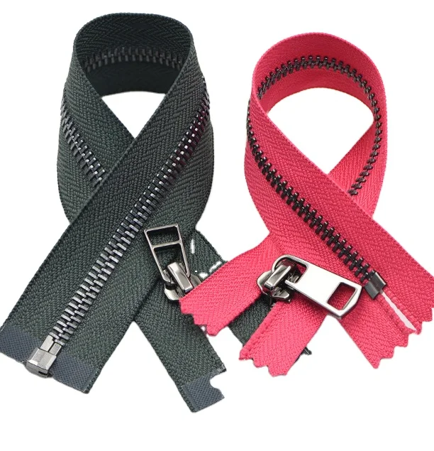 

Factory High quality metal zipper Wholesale Fashion Multi-color Metal Self-locking Zipper for clothing Garment Accessories