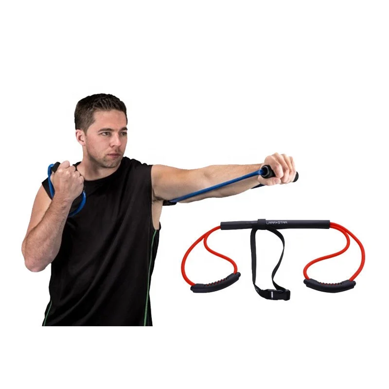 

custom logo kick boxing body exercise 16-35lbs latex resistance training bands, Multicolour
