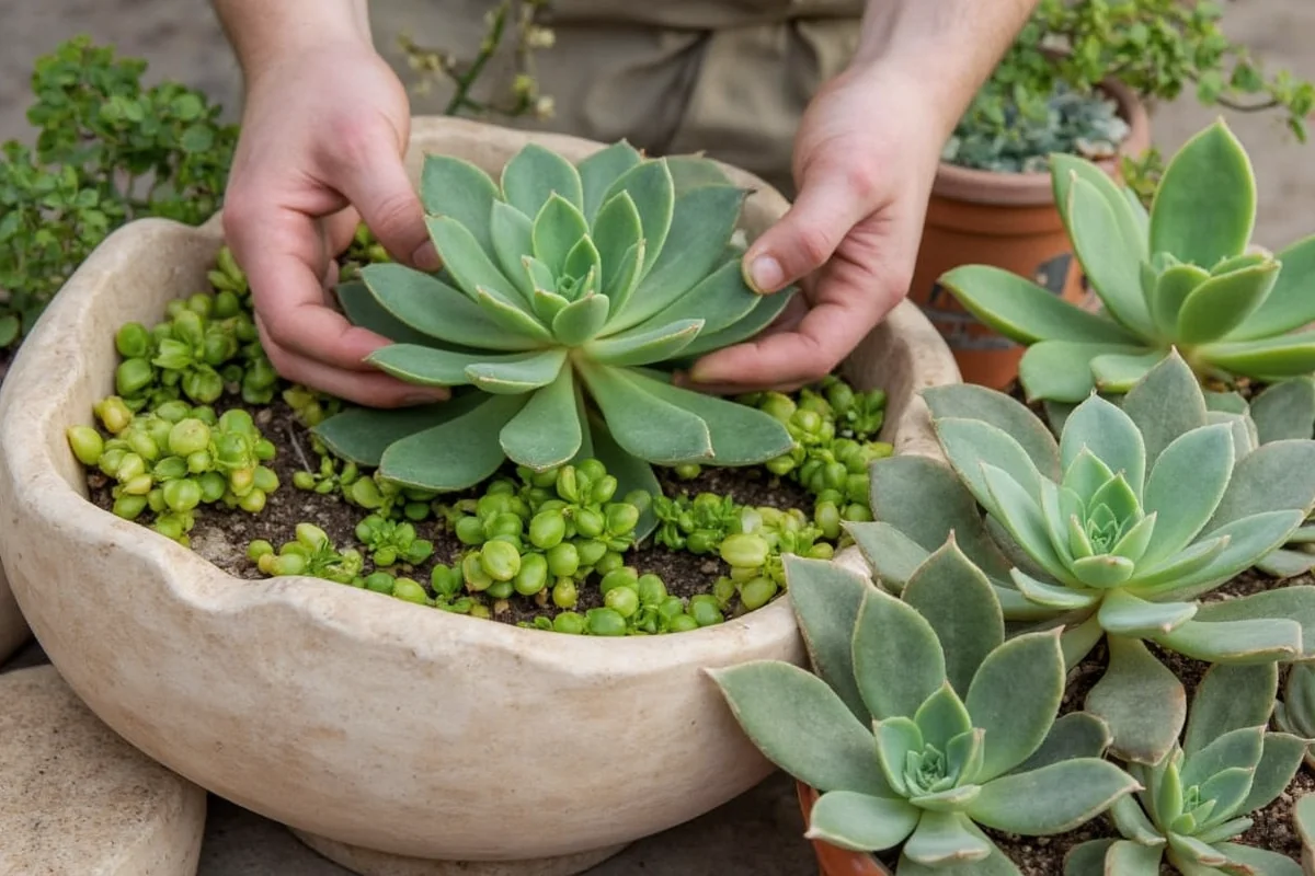 how to plant succulents from leaves