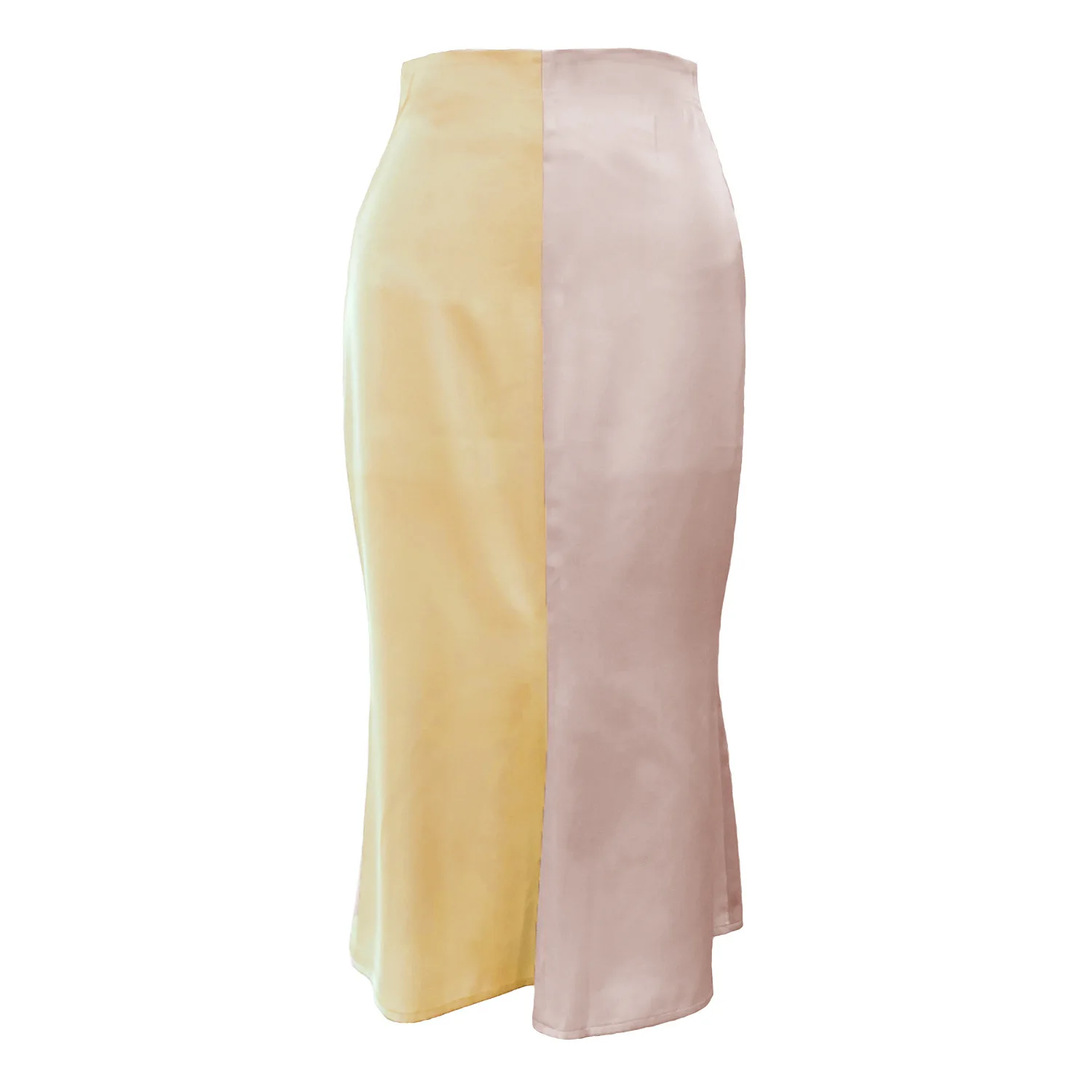 

F30504A Summer Autumn Skirts Women Midi Knee Length zipper Skirt casual dresses, Customized color