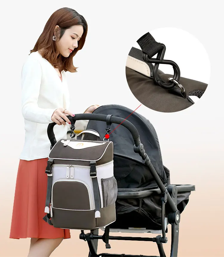 

2021 new fashion large capacity anti-thief multi pocket zipper dad backpack maternity baby daddy diaper bag, Customized colors