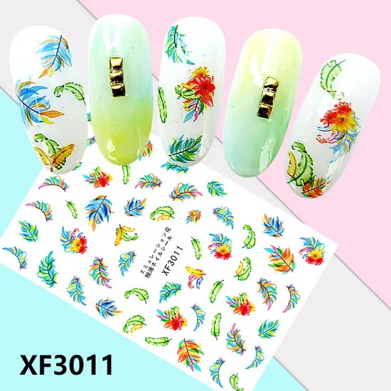 

Reliable 3D nail sticker flower butterfly shape gel nail art stickers decoration, As picture show
