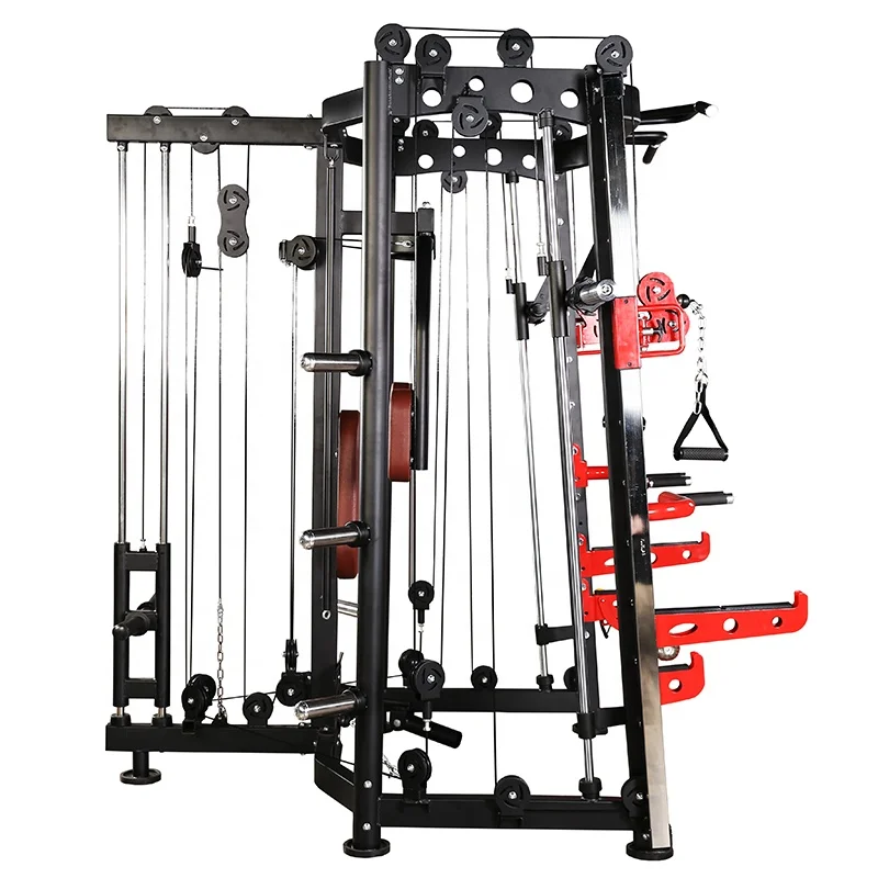 

New Design Home Fitness Gym Equipment Multi-function Strength Training Squat Rack Smith Machine Sports Equipment DY-6001