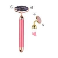 

New arrival amethyst vibrating Facial Massage Jade beauty Roller for face