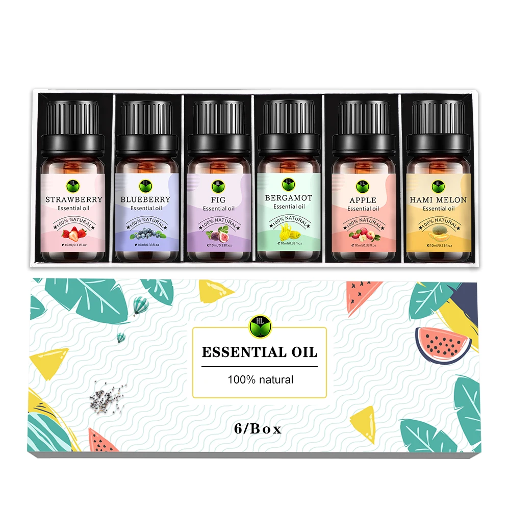 

100% organic private label fruit fragrance essential oil synergy blend set for aromatherapy diffusers bulk price packs 6/10ml