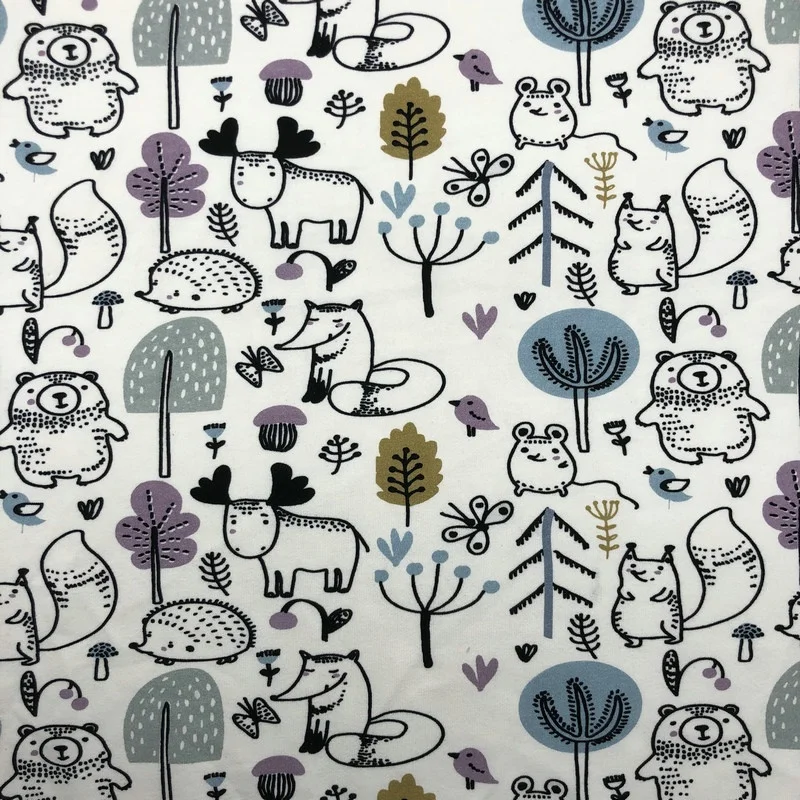 
Telas Customer Printing Cotton Spandex Stretch Fabric 