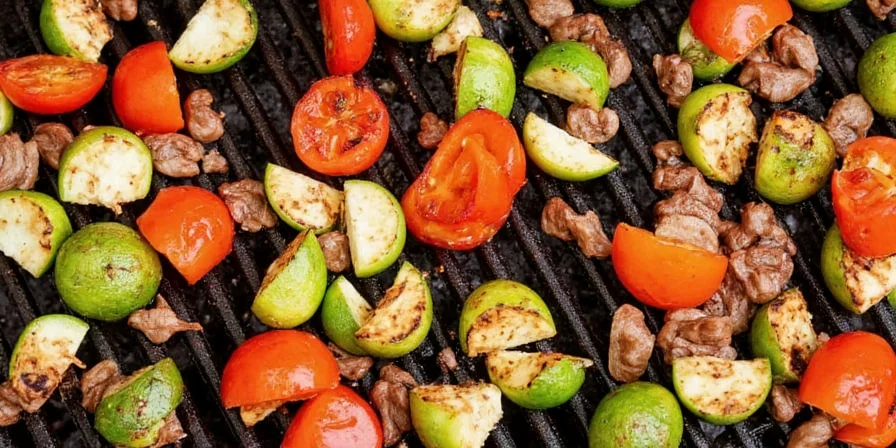 Charred bell peppers with spices