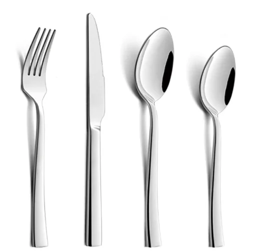 

Restaurant Cheap Silver Flatware Set Dinner Spoons Forks And Knife Stainless Steel Cutlery, Customized