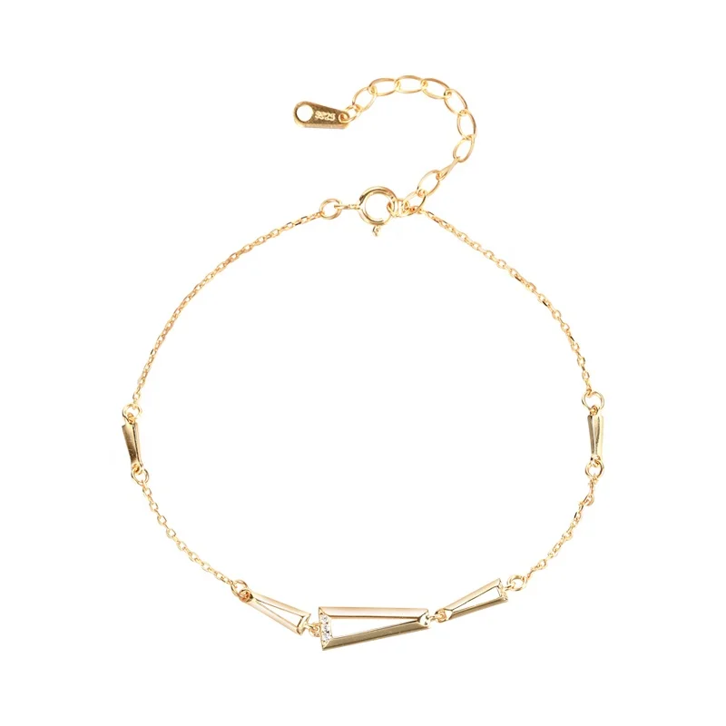 

L549 Jewellery Fashion 18K Gold Bracelet Geometry 925 Sterling Silver Jewelry Bracelet Women