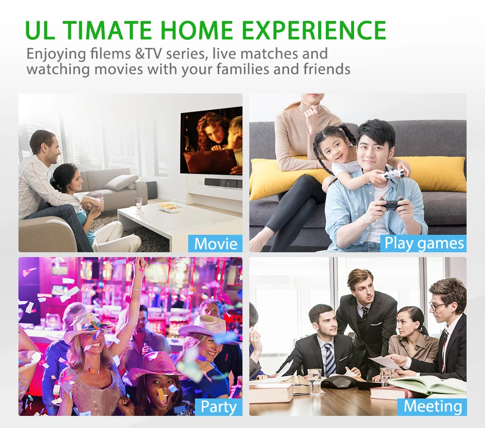 Newest Projector CR61 Native Full HD 1920*1080  LCD LED 4000 Lumens Home Theater  Education Business Projector