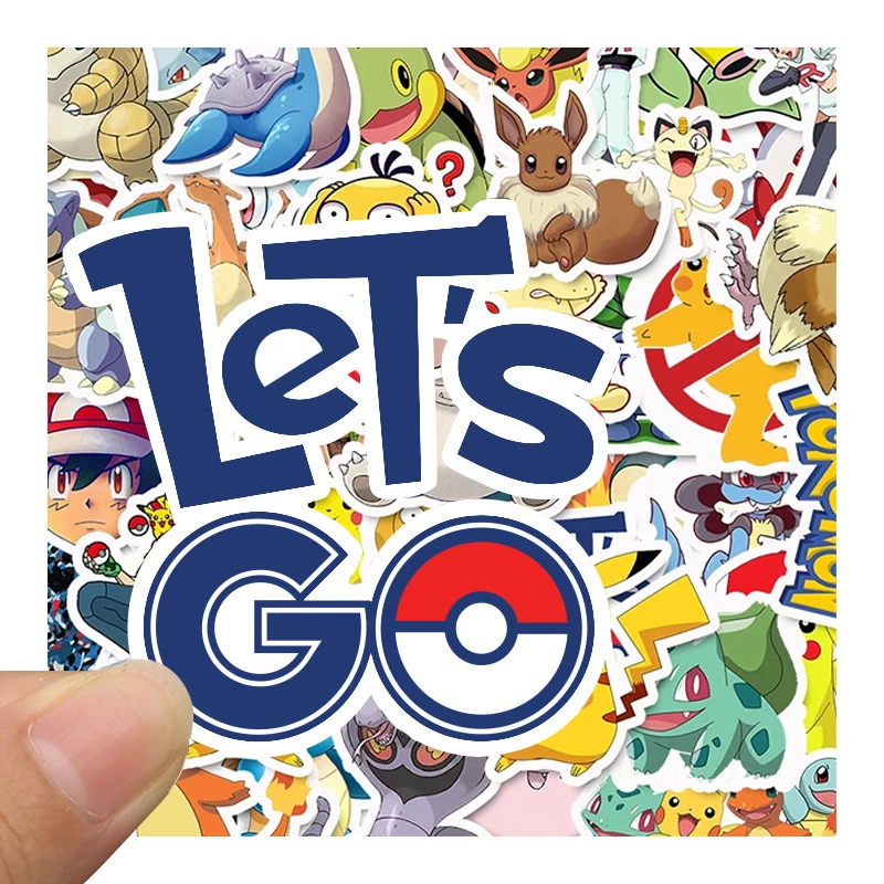 

50pcs/set Hot Sale Skateboard Waterproof Style cool laptop Pokemon stickers