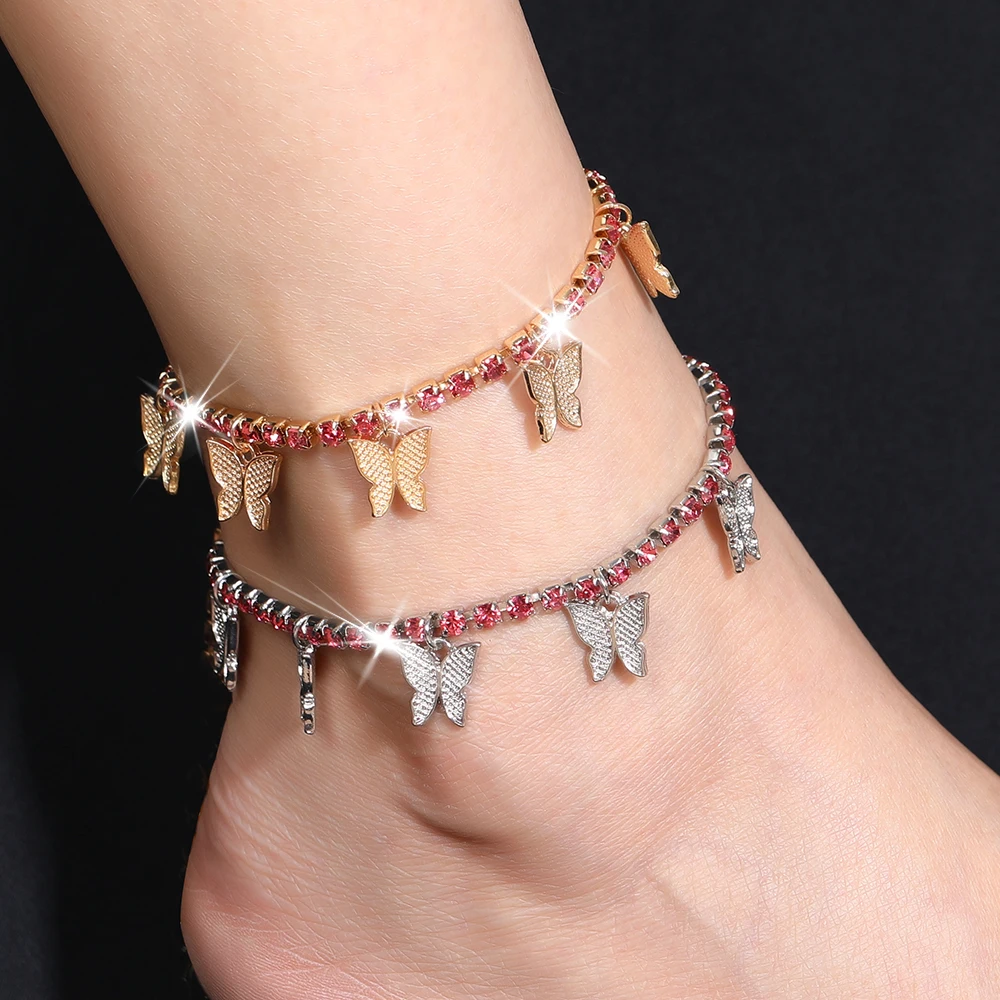 

Fashion gold and silver diamond butterfly beach anklet for women Wholesale N207141, Requirement