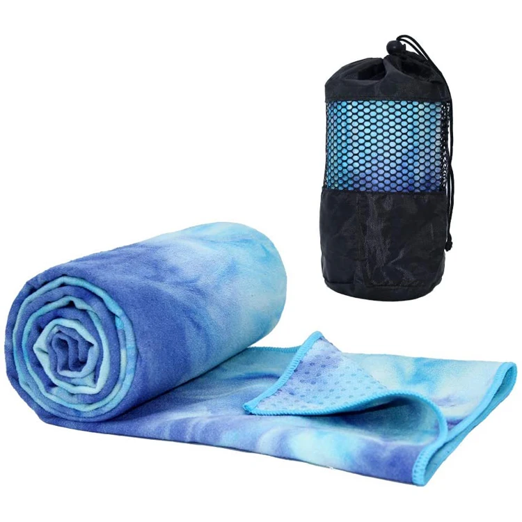 

non slip yoga towel custom hot yoga towel microfiber tie dyed yoga mat towel