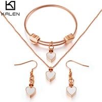 

18 K Gold Vacuum Plating Fashion Women Gold Jewellery Sets Jewelry