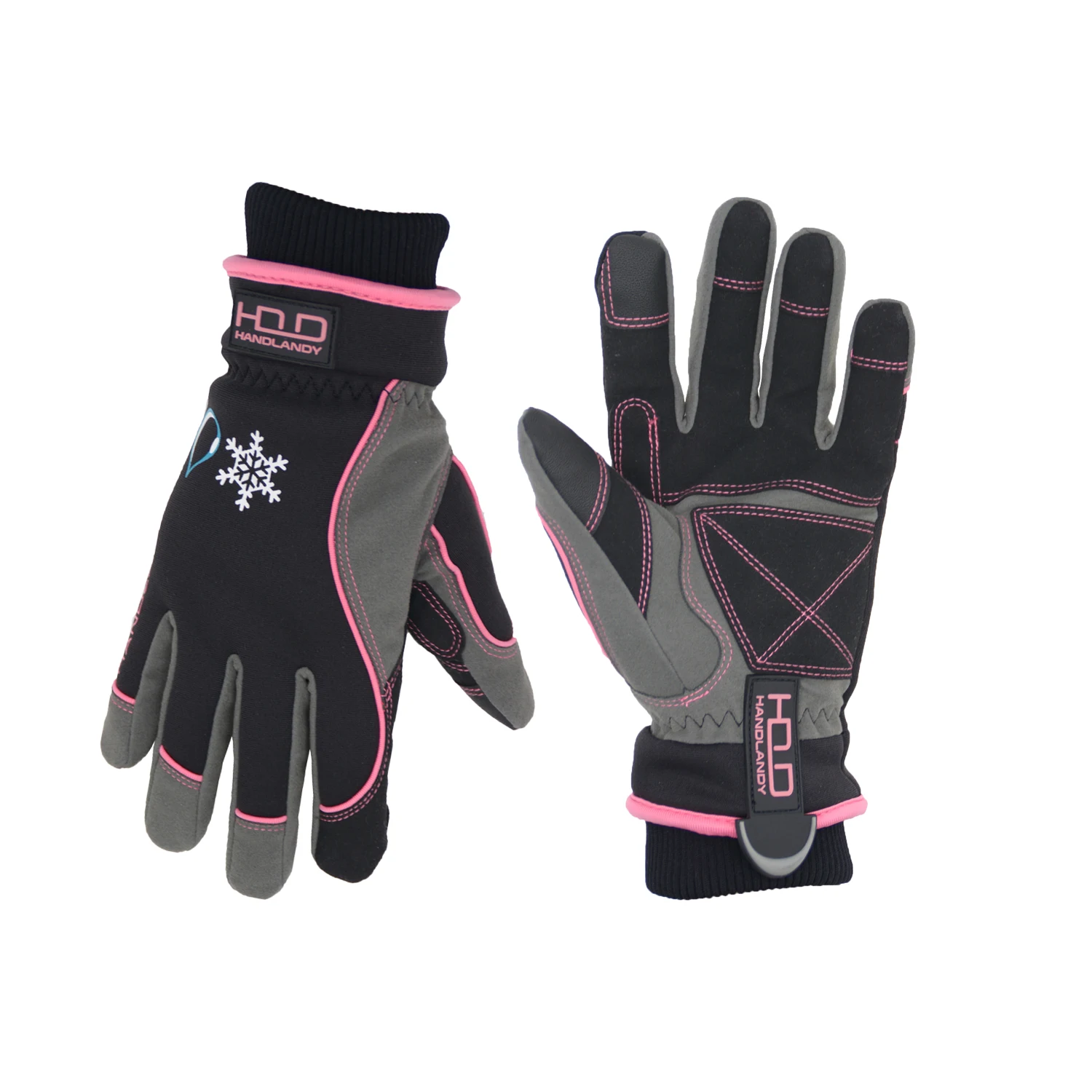 

PRI Touch Screen Gloves Waterproof Thermal Insulated Warm Ski Snowboard Bike Gloves Winter Work Gloves, Pink/customized colors