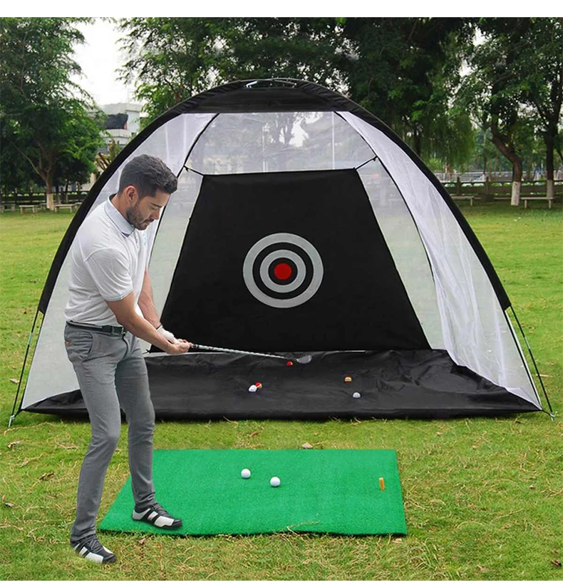 

2021 Amazon Hot Selling Portable Folding Indoor Large Golf Hitting Target Practice Net, Black,green