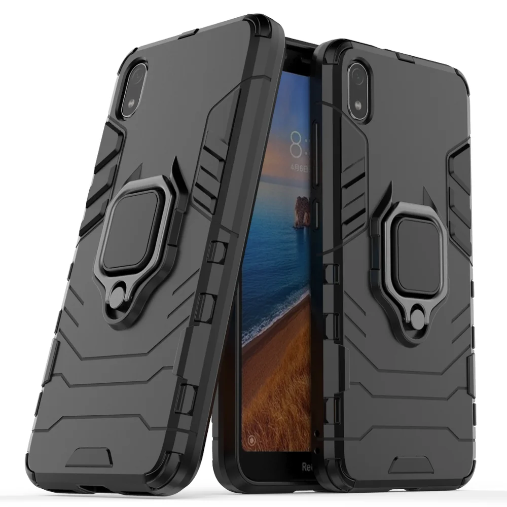 

Guangzhou Factory metal ring holdermagnetic cell phone armor case for redmi 7a case