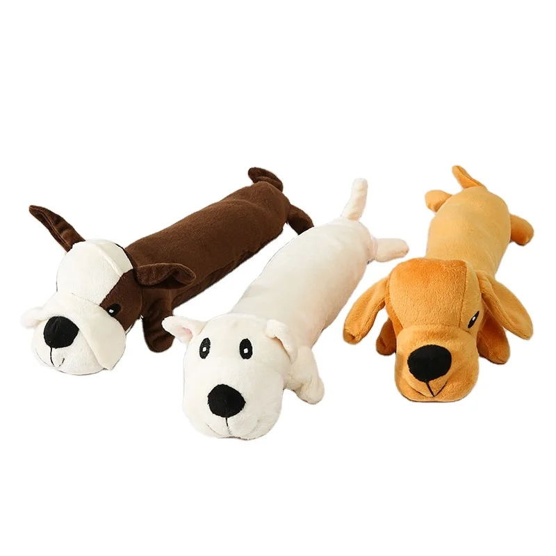 

HY - Stuffed Cute Animal Dog Plush Toy Dog Squeak Toys For Puppy Dog Toys, As pictures
