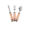 Gold Coating Rose Gold fork, knife and spoon cutlery set tableware