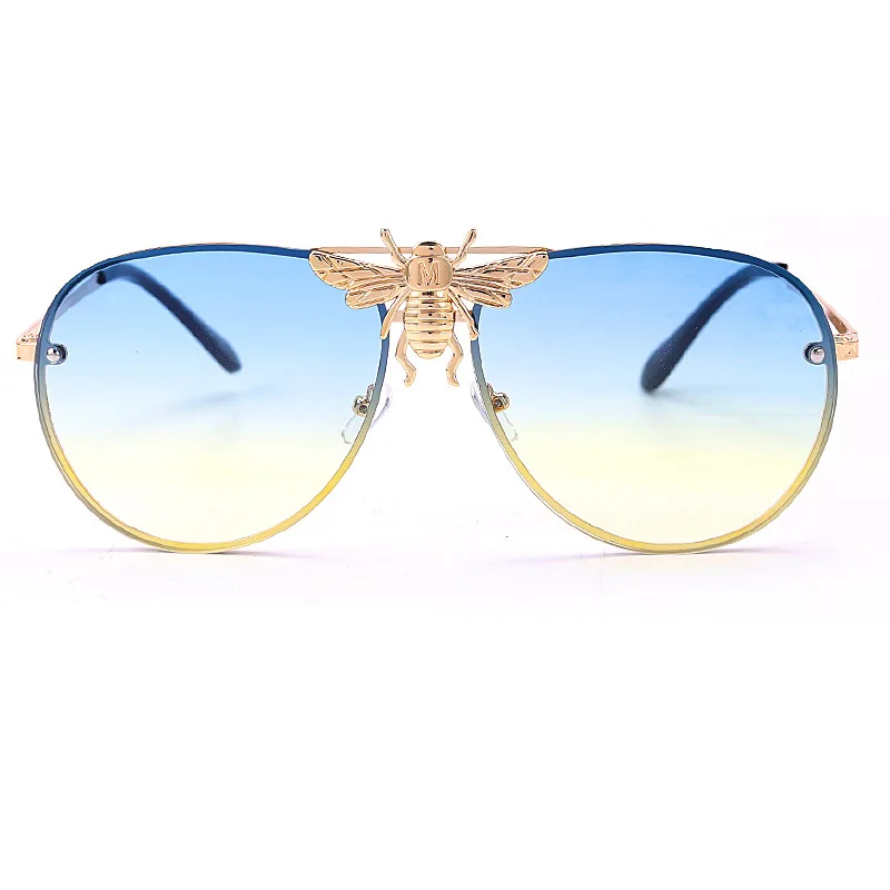 

2021 Fashion Women Men Sun Glasses River Metal Aviation Trendy Bee Designer Sunglasses