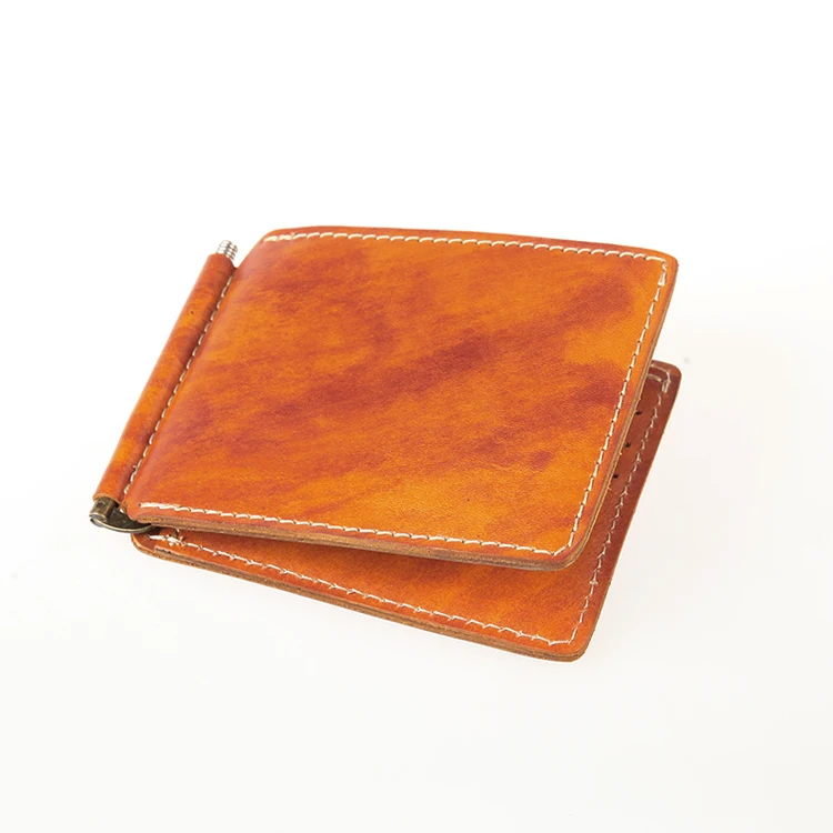 

Casual Short Wallet Money Clip Genuine Leather Card Holder Custom Leather Wallet For Men 5153, Customized