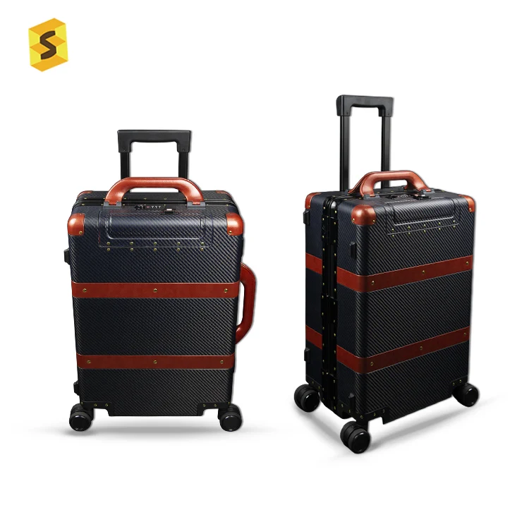 

ES 20" Real Carbon Fiber Luggage 3K High Quality Luggage With Spinner Wheels Boarding Suitcase 20 Inch Luggage