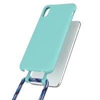 

New Color Changing TPU Phone Case Back Strap Sling Smartphone Case Necklace For Iphone