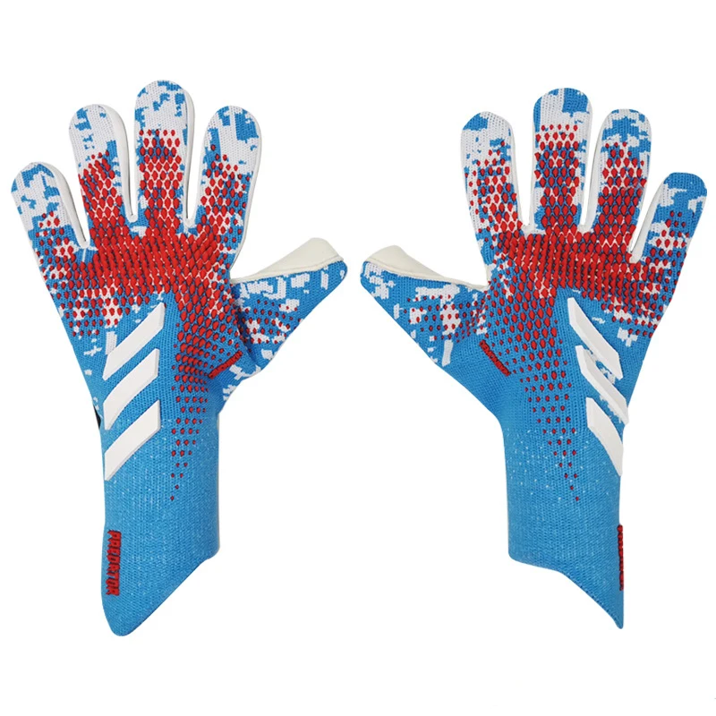 

New adult football goalkeeper gloves professional wear-resistant thick non-slip latex goalkeeper gloves, As shown