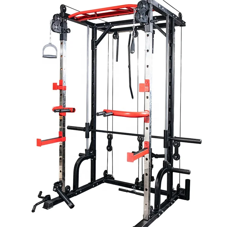 
Factory Direct Multi-function Smith Machine Squat Rack 