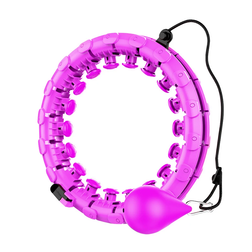 

cheap hula ring ring manufacture smart hula a hoop with soft ball and adjustable sections , rope in ABS, Customized