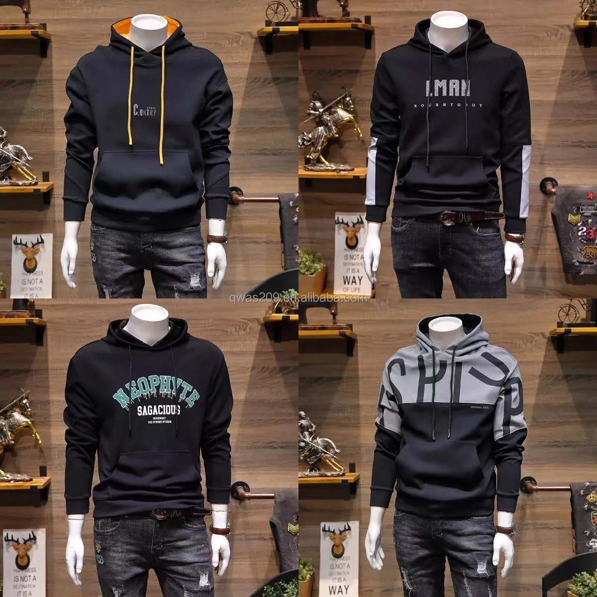 

Custom New Men's Color Hoodies Casual Loose Cotton Hoodies Sweatshirt Good Quality Men's Pullover Hoodies