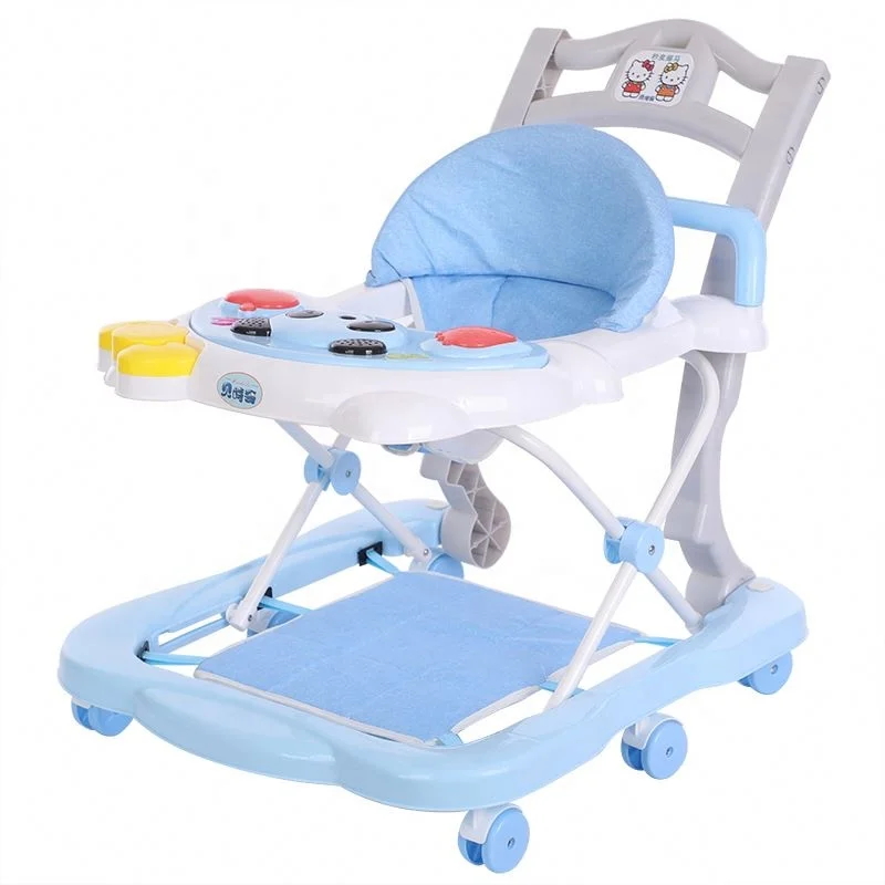 

2019 new and popular kids wholesale baby walker activity table/musical and flashing light walker for baby/ baby walker, Blue~pink~green