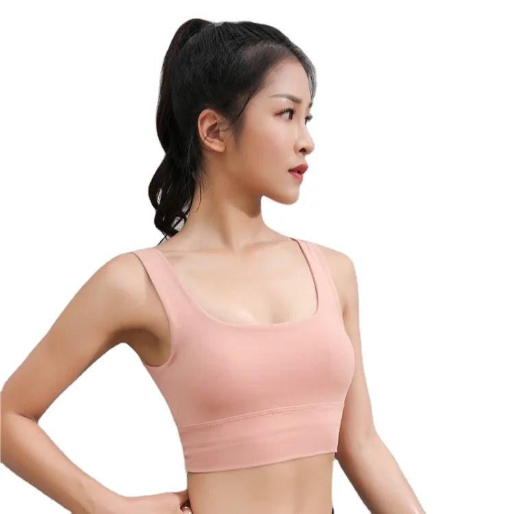 

2021 new yoga sports bra, fitness beauty back gathered vest type shockproof running sports underwear Vest sports underwear