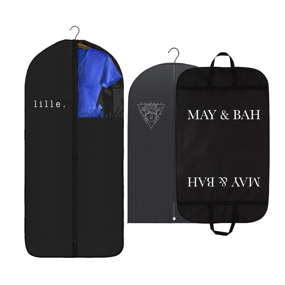 

eco-friendly foldable suit cover travel hanging oxford garment bag, Black,transparent,deep blue,gray and more