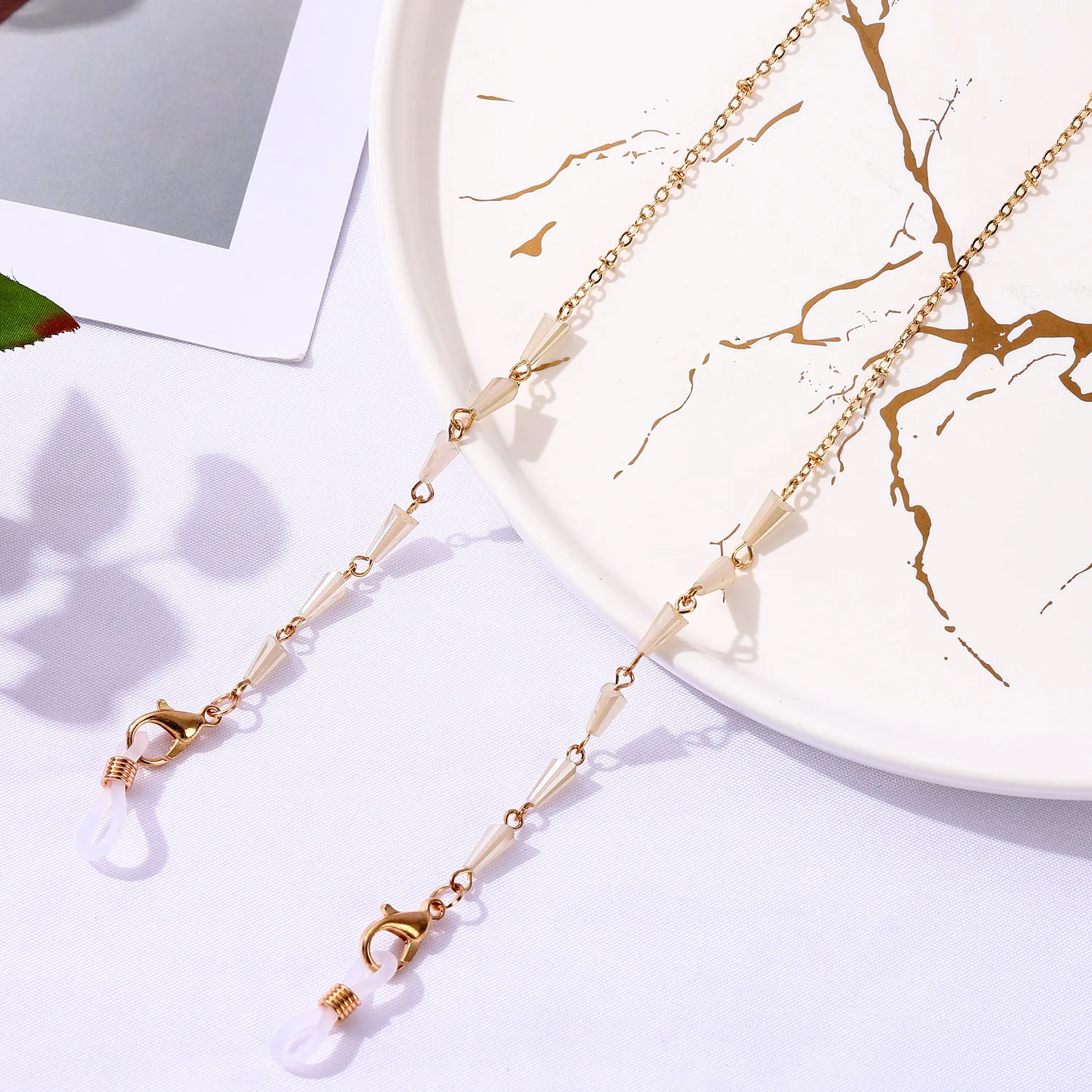 

Fashion crystal hanging chain mouth-muffle glasses chain