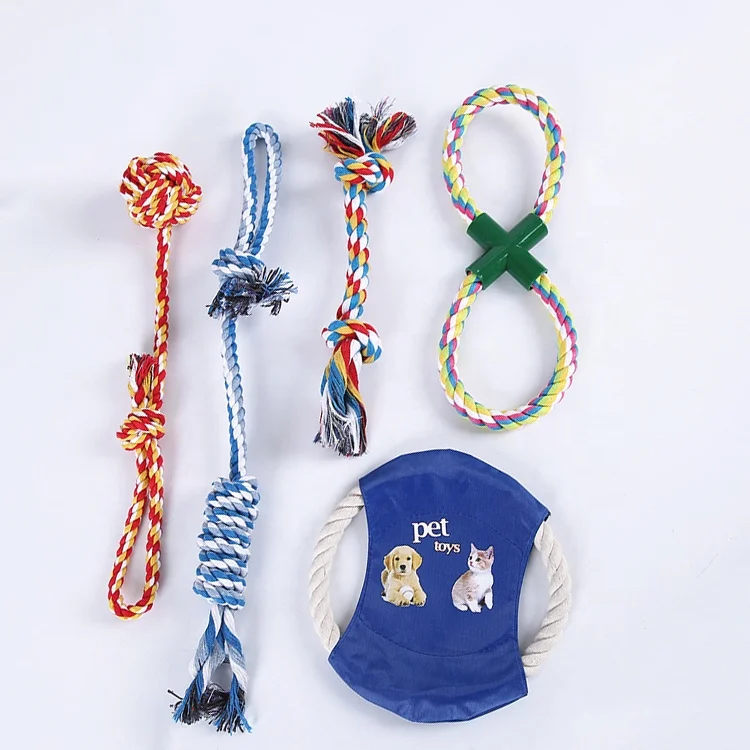 

Puppy Dog Durable Chew Play Toy Teething Set Pet Cotton Dog Chew Rope Toys Bulk