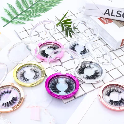 

round gift eyelash vendor customized boxes rose gold Transparent eyelash boxes empty PVC custom eyelash packaging box, Acrylic plastic