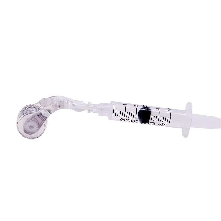 

2020 newest syringe type derma roller replaceable handle hydra needle for Hyaluronic Acid serum, Transparent