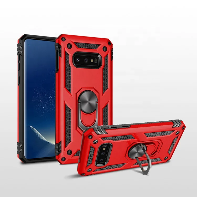 

ShockProof Kickstand Tpu Pc Ring Holder Case Cover For Samsung Galaxy s10 e, Multi-color, can be customized